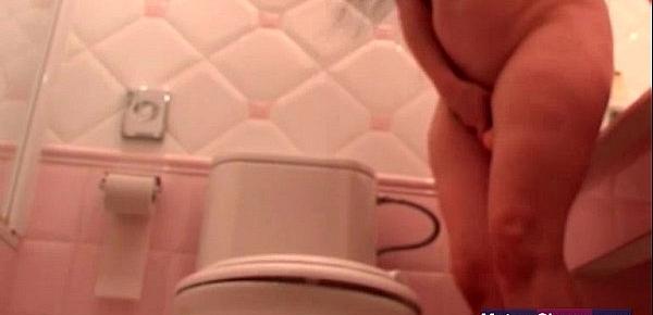  Mature Brunette Cunt Fucks In Bathroom